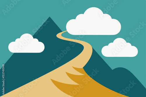 Serene Mountain Path A Winding Road to Tranquility and Adventure