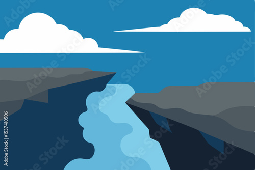 Serene Cliffscape A Breathtaking View of Nature's Majesty