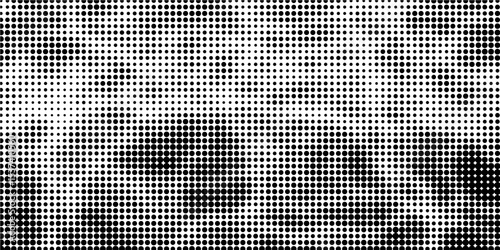 Grunge halftone gradient background. Faded grit noise texture. White and black sand wallpaper. Retro pixelated backdrop. Anime or manga style comic overlay. modern. eps10