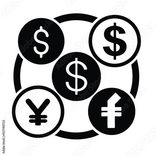 currency-exchange--silhoutte-icon