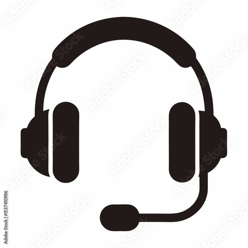 headphones icon on white background