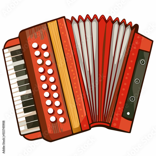 accordion isolated on white