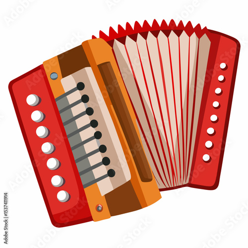 accordion isolated on white background