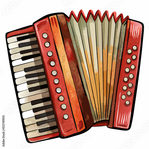 accordion isolated on white background