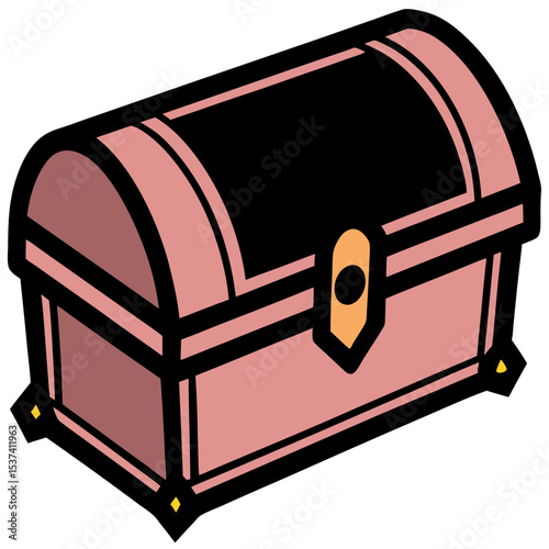 treasure chest isolated on white