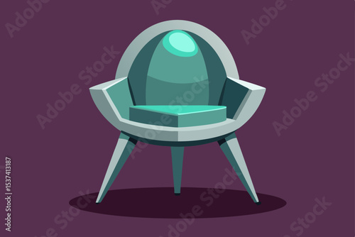 green chair vector illustration