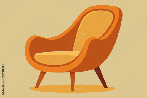 vintage armchair vector illustration
