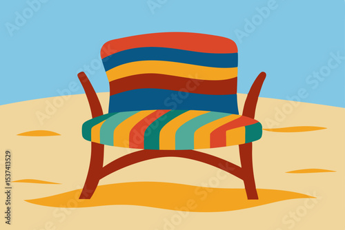 red beach chair