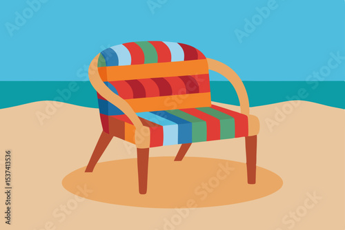 beach chairs and umbrella