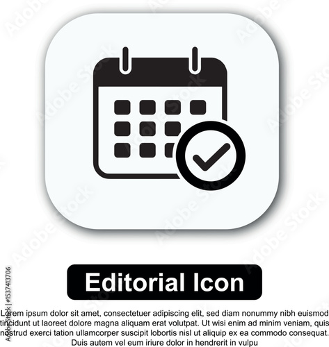Illustration Icon Calendar Vector Set