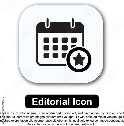 Illustration Icon Calendar Vector Set