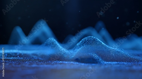 Abstract landscape of digital mountains