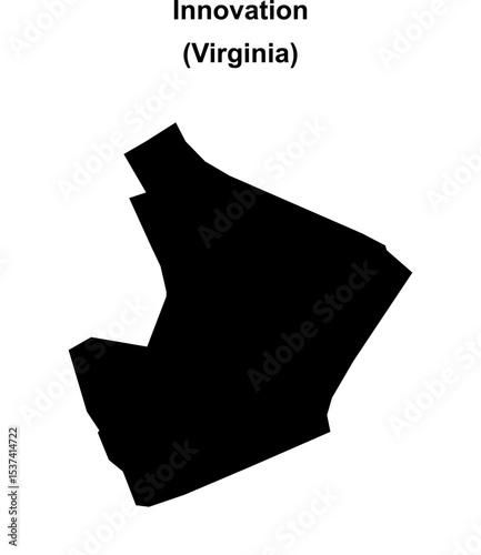 Innovation (Virginia) blank outline map