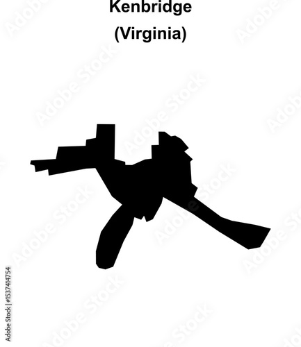 Kenbridge (Virginia) blank outline map