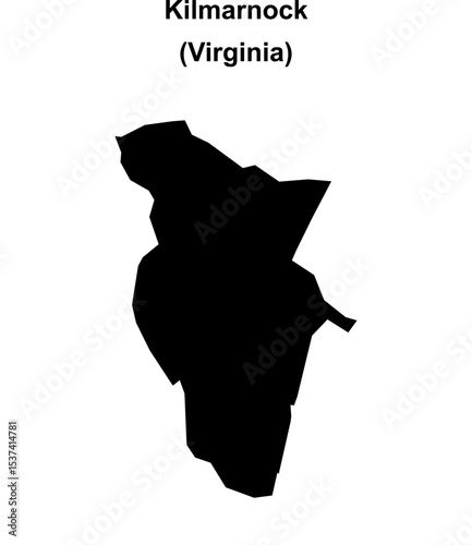 Kilmarnock (Virginia) blank outline map
