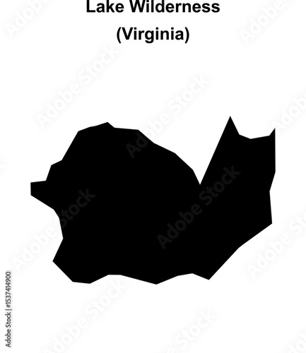 Lake Wilderness (Virginia) blank outline map