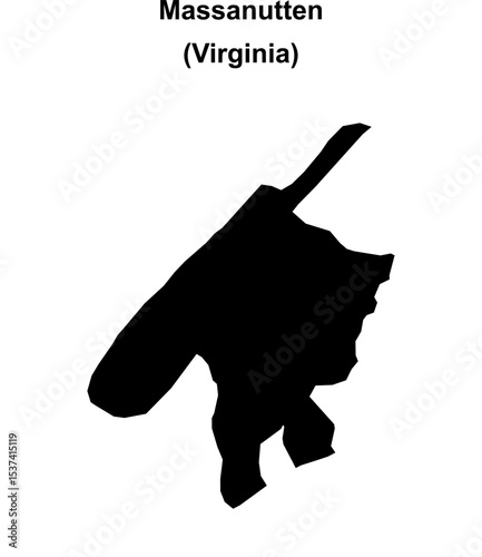 Massanutten (Virginia) blank outline map
