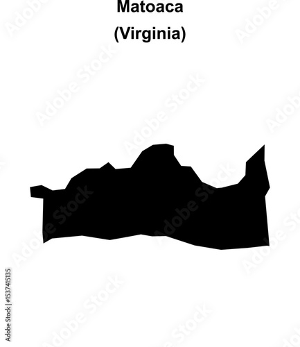 Matoaca (Virginia) blank outline map