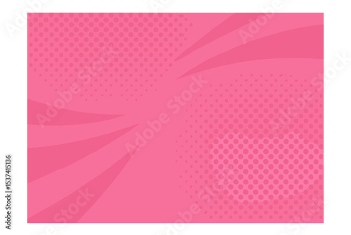 A retro comic style background featuring baby pink pop art with a halftone dots design is presented in a vector illustration eps10 format