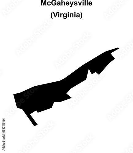 McGaheysville (Virginia) blank outline map