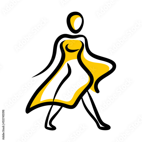 Hand Draw catwalk on transparent background for web and graphic design