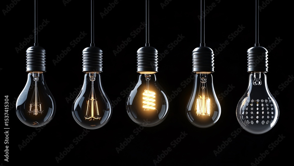 Among ordinary bulbs, one shines bright—highlighting individuality, innovation, and the spark of a brilliant idea. Among ordinary bulbs, one shines bright—highlighting individuality, innovation, and the spark of a brilliant idea.