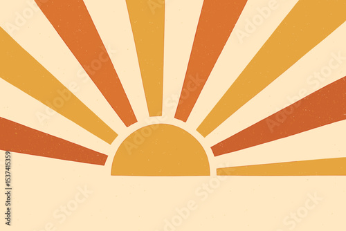 A retro sun background with a vintage feel, featuring bright colours ideal for posters, wallpapers, banners, and backdrops
