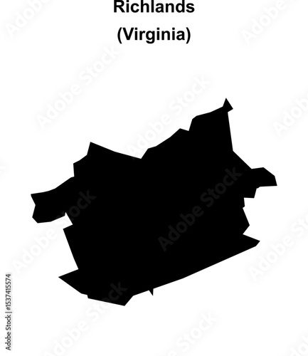 Richlands (Virginia) blank outline map