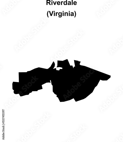 Riverdale (Virginia) blank outline map