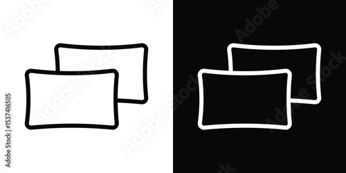 Pillow icon set in line.