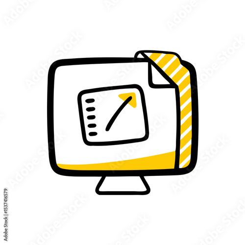 Hand Draw default image error placeholder on transparent background for web and graphic design