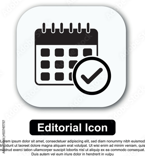 Illustration Icon Calendar Vector Set