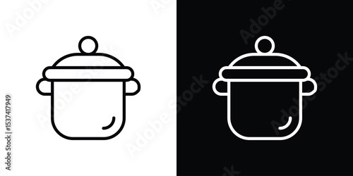 Pot icon set in line.