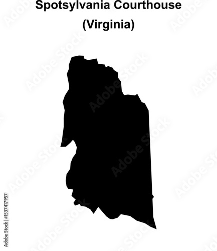 Spotsylvania Courthouse (Virginia) blank outline map