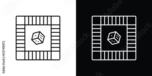Game board icon set in line.