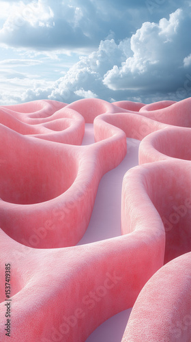 floating maze in the sky flat poster sheet