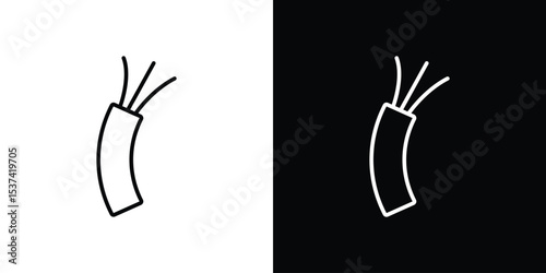 Electric cable icon set in line.