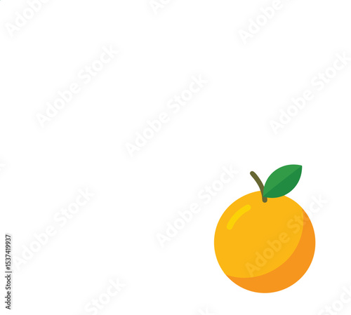 Calamansi citrus fruit with vibrant green color in flat drawing color vector illustration