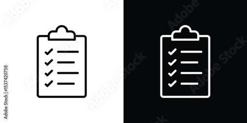List check icon set in line.