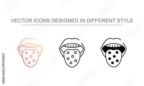 Mouth Infection icon design with white background stock illustration