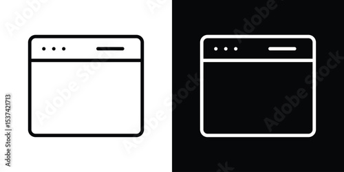 Browser icon set in line.