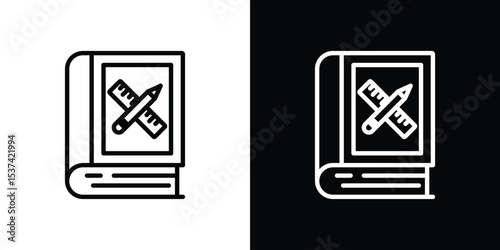 Brand guidelines icon set in line.