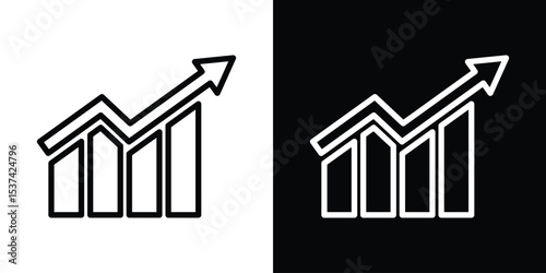 Trend Arrow icon set in line.