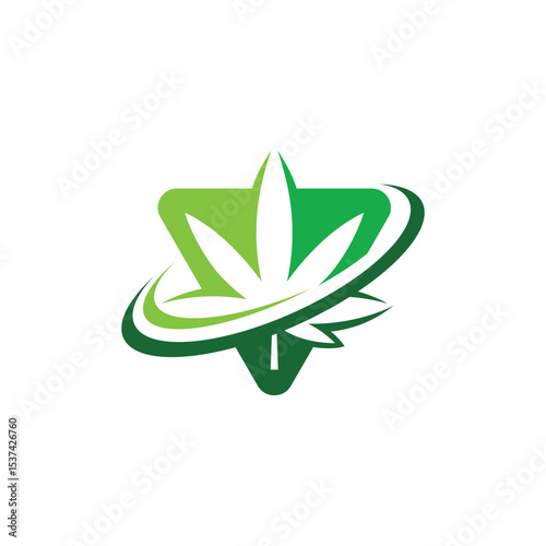 cannabis abstract logo modern style