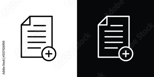 Add document icon set in line.