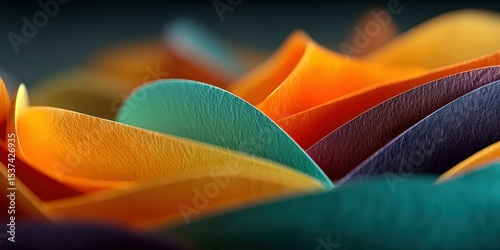 Colorful paper layers arranged artistically showcase texture and design in an eye-catching display