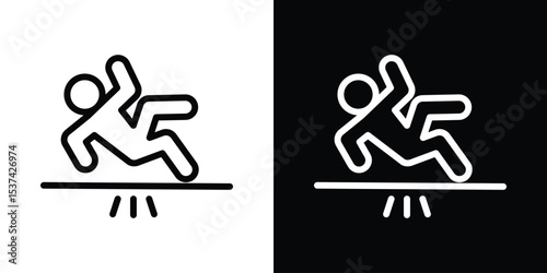 Accident icon set in line.