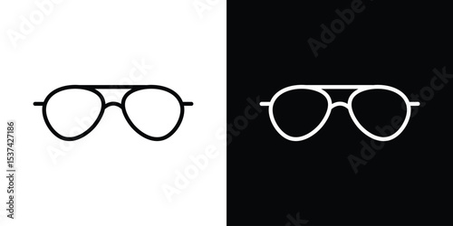 Sunglasses icon set in line.