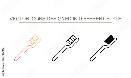 Tooth Brushes icon design with white background stock illustration