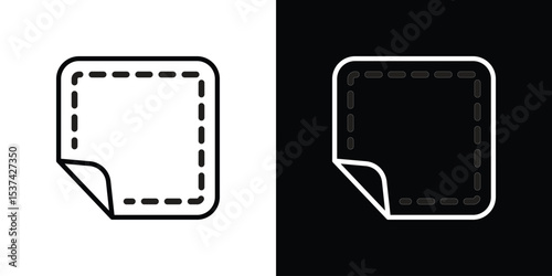 Sticker icon set in line.